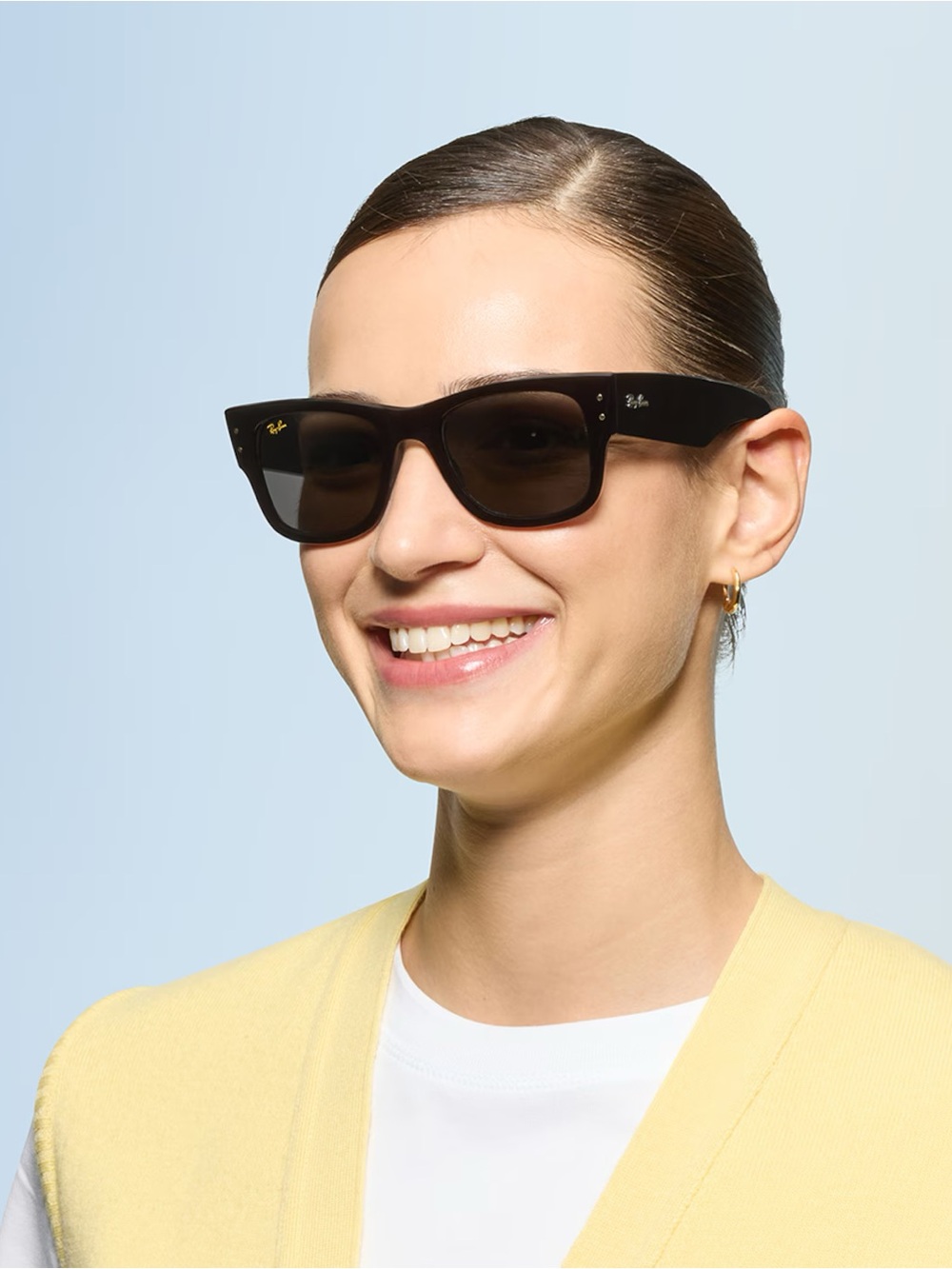 Ray-Ban Mega Wayfarer sunglasses in a glossy black finish